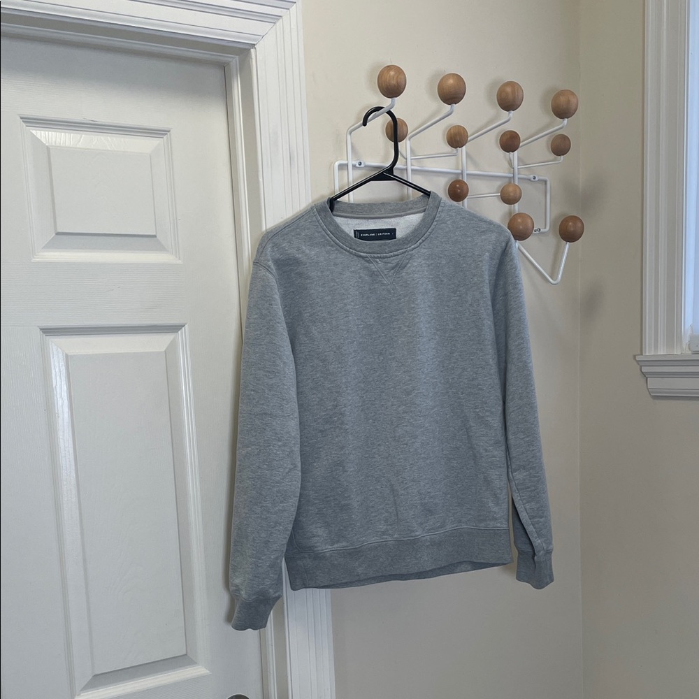 Everlane Uniform Classic Sweatshirt Top - Grey - S